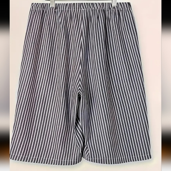 Blue White Striped 3XL Back w Pocket Elastic Waist - Picture 2 of 5